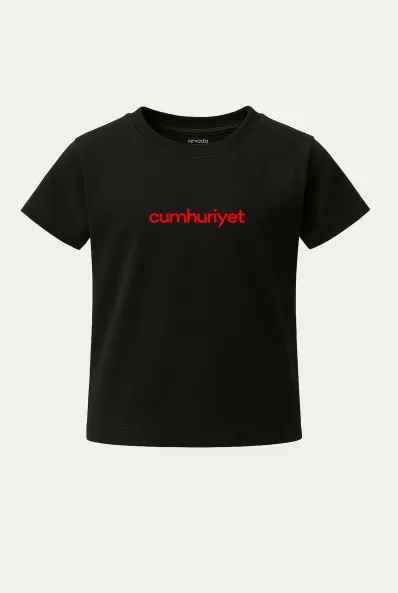 Çocuk Tişört Cumhuriyet Yazılı Baskılı Çocuk Tshirt