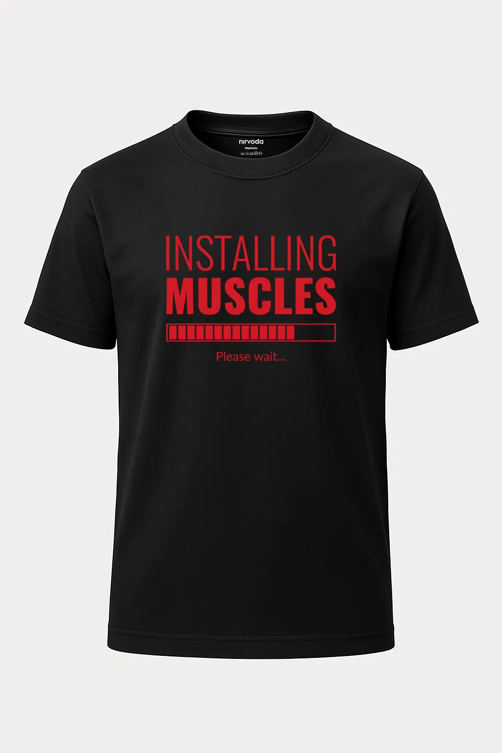 Kas Yükleniyor Fitness Body Baskılı Loose Fit Bisiklet Yaka Unisex Tişört