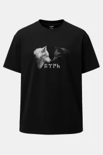 Oversize Türk Hükümdarlar Atatürk Timur Metehan Baskılı Tişört - Büyük Baskı - Geniş Kesim - Siyah