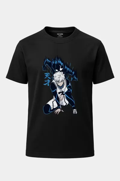 Nagi Blue Lock Baskılı Loose Fit Bisiklet Yaka Unisex Tişört Anime Manga