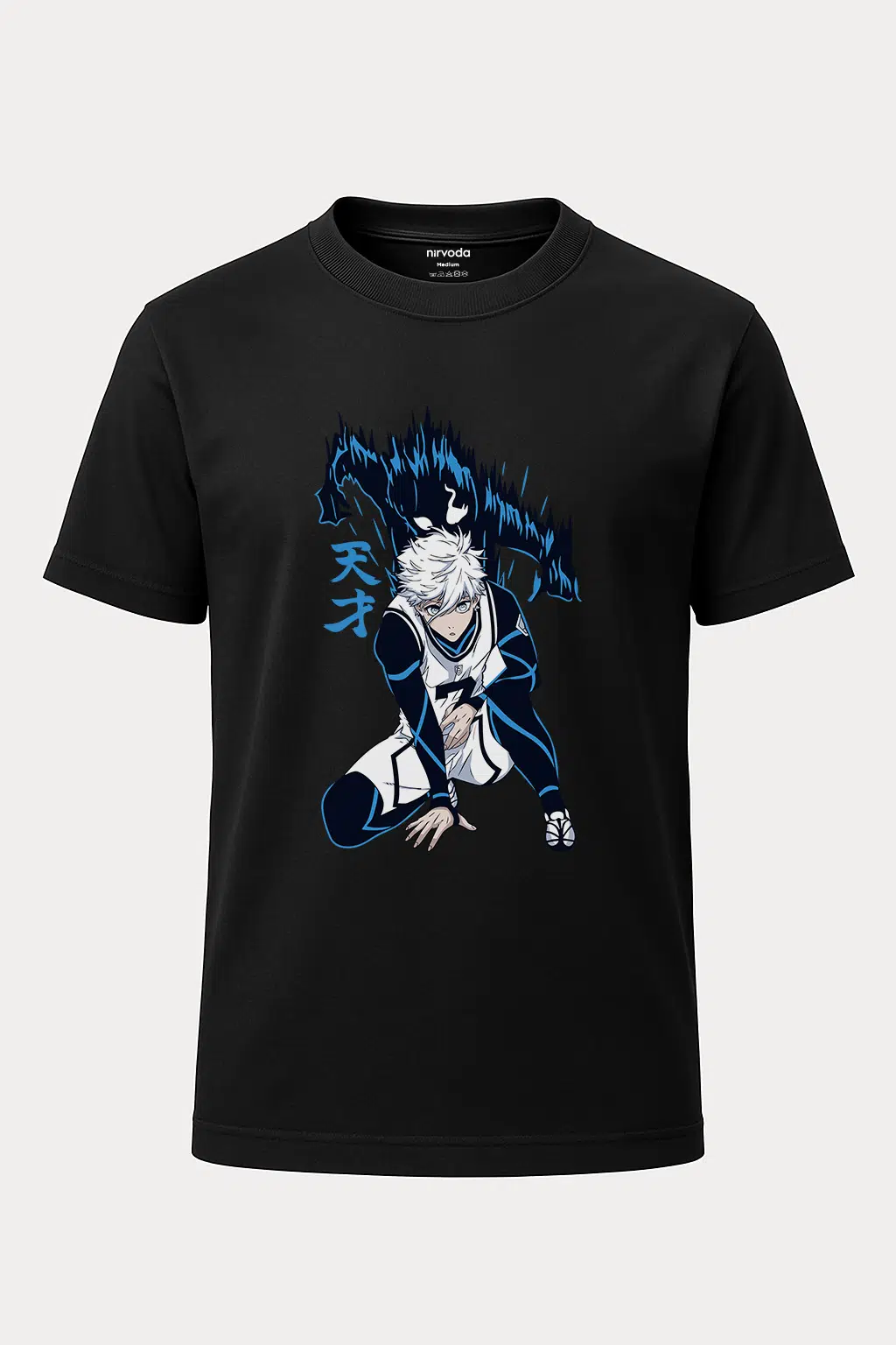 Nagi Blue Lock Baskılı Loose Fit Bisiklet Yaka Unisex Tişört Anime Manga