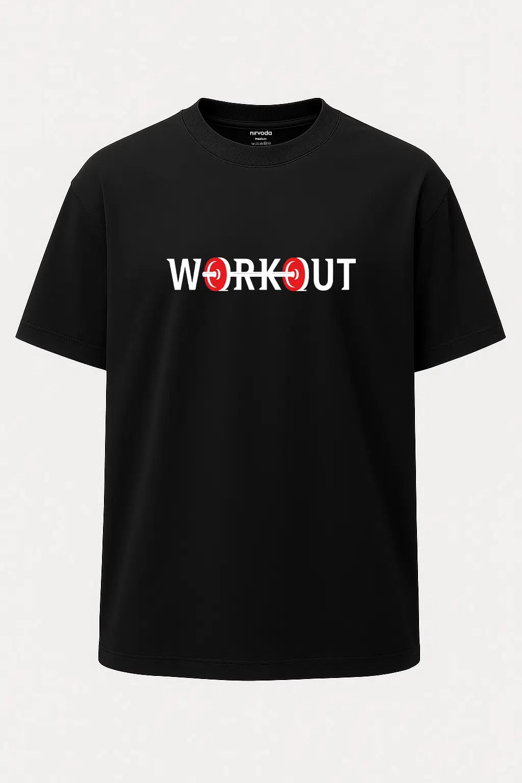 Oversize Workout Fitness GYM Unisex Baskılı Tişört