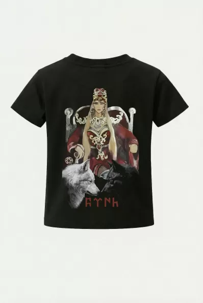 Çocuk Tişört Türk Kadın Hükümdar - Tomris Hatun Sırt Baskılı Çocuk Tshirt