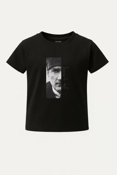 Çocuk Tişört Gazi Mustafa Kemal Atatürk İmzalı Baskılı Çocuk Tshirt