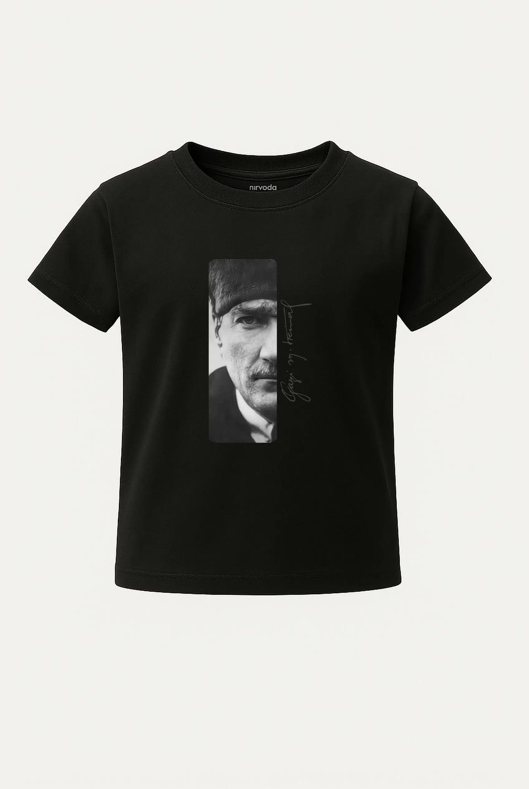 Çocuk Tişört Gazi Mustafa Kemal Atatürk İmzalı Baskılı Çocuk Tshirt